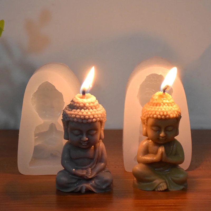 Candle Making Process - 3D Buddha Silicone Candle Mold Meditation