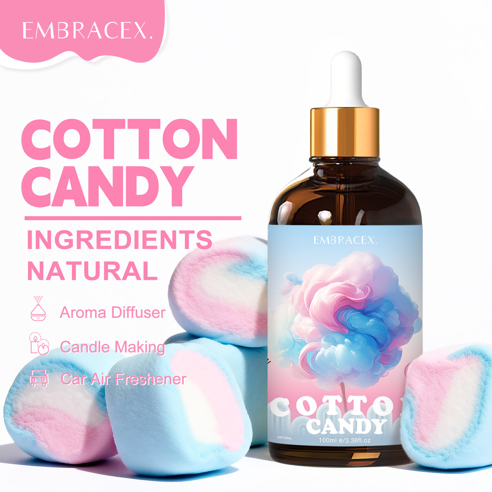 Candle Making Supplies - 100ml Cotton Candy Essential Oil Diffusers