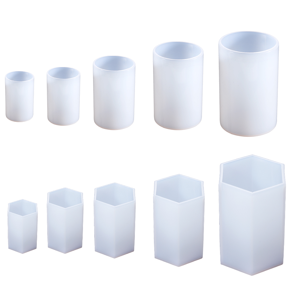 Candle Making Supplies - Cylinder Silicone Mold Hexagon Epoxy Resin