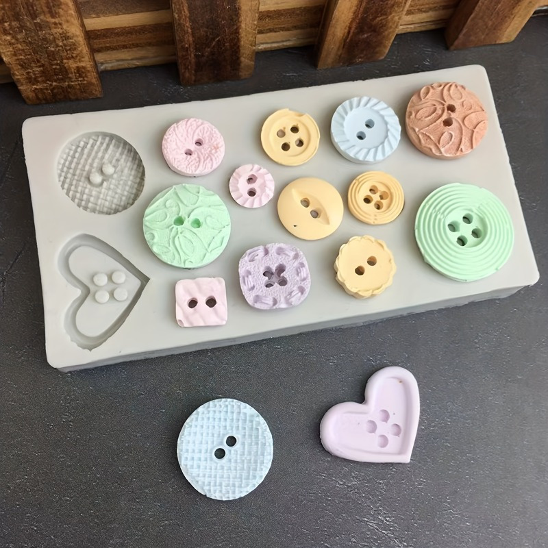 Candle Making Supplies - Buttons Shape Silicone Mold Silicone Mold