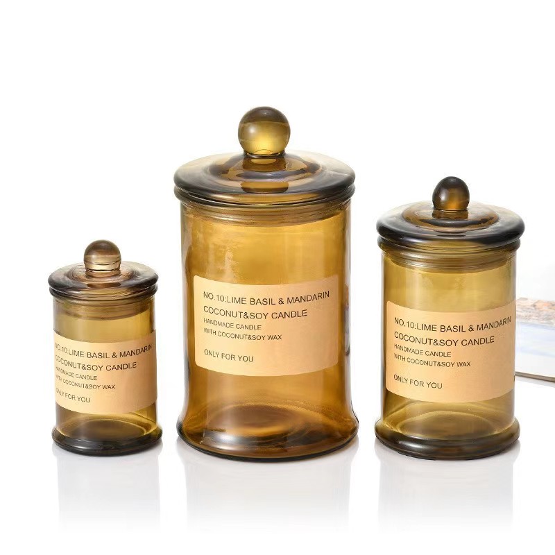 Candle Making Glass Jars - Glass Candle Cover Aromatherapy Candle Glass