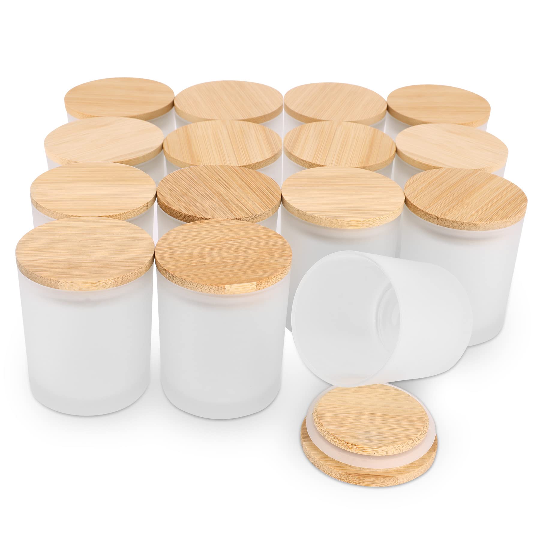 Candle Making Glass Jars - 6-Pack 6OZ Frosted Amber Glass Candle