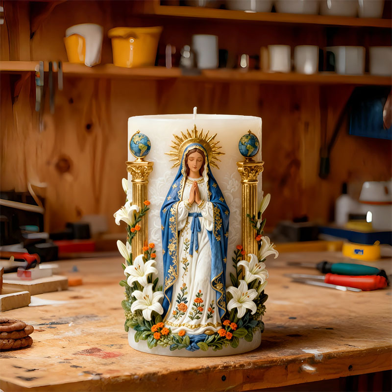 Candle Making Workshop - Virgin Mary Lily Religious Style Candle