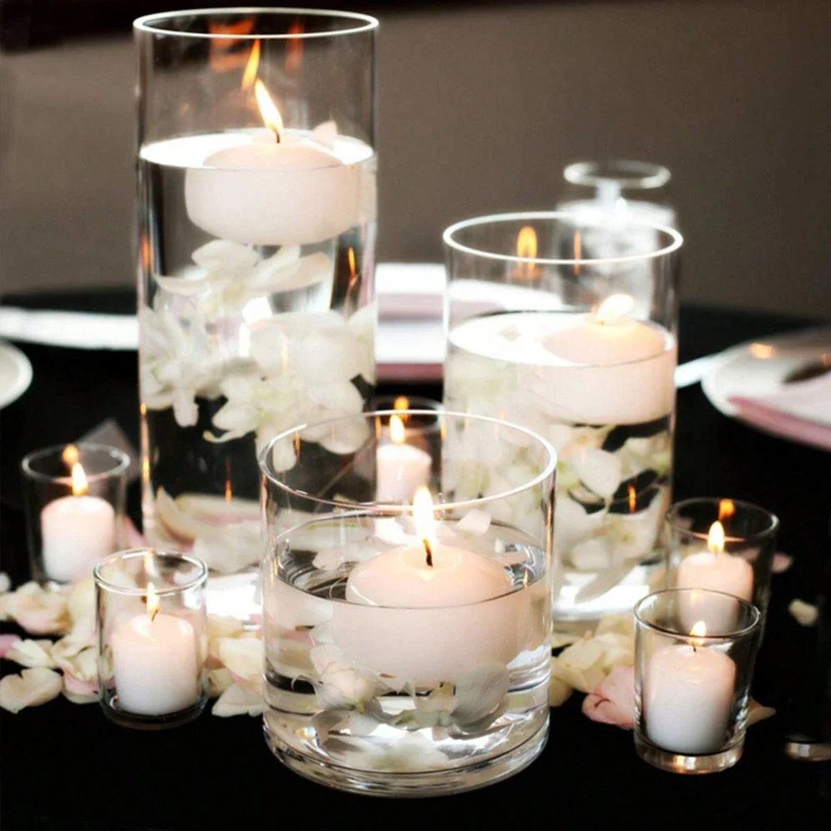 Cylinder Glass Cup Candlestick - Candle Making Glass Jars 评论和价格