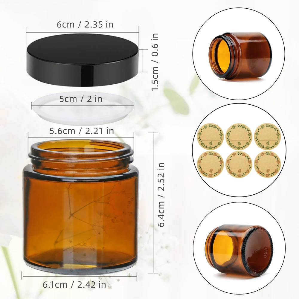 Glass Candle Jars, 4oz Amber R - Candle Making Glass Jars 评论和价格