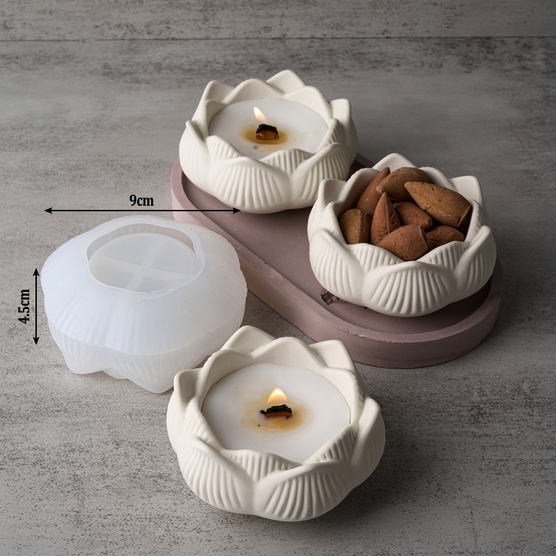 3D Lotus Candle Holder Silicon - Candle Making Process 评论和价格