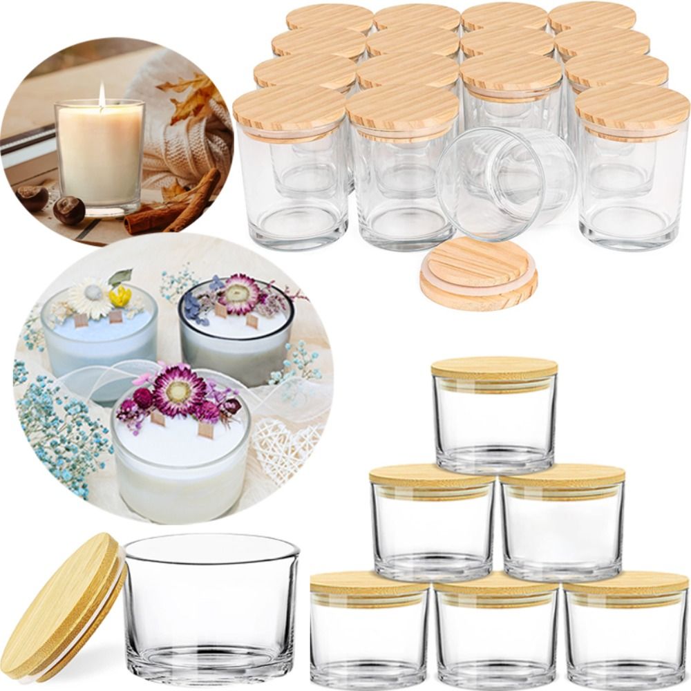 Clear Glass Candle Jars Transp - Candle Making Glass Jars 评论和价格