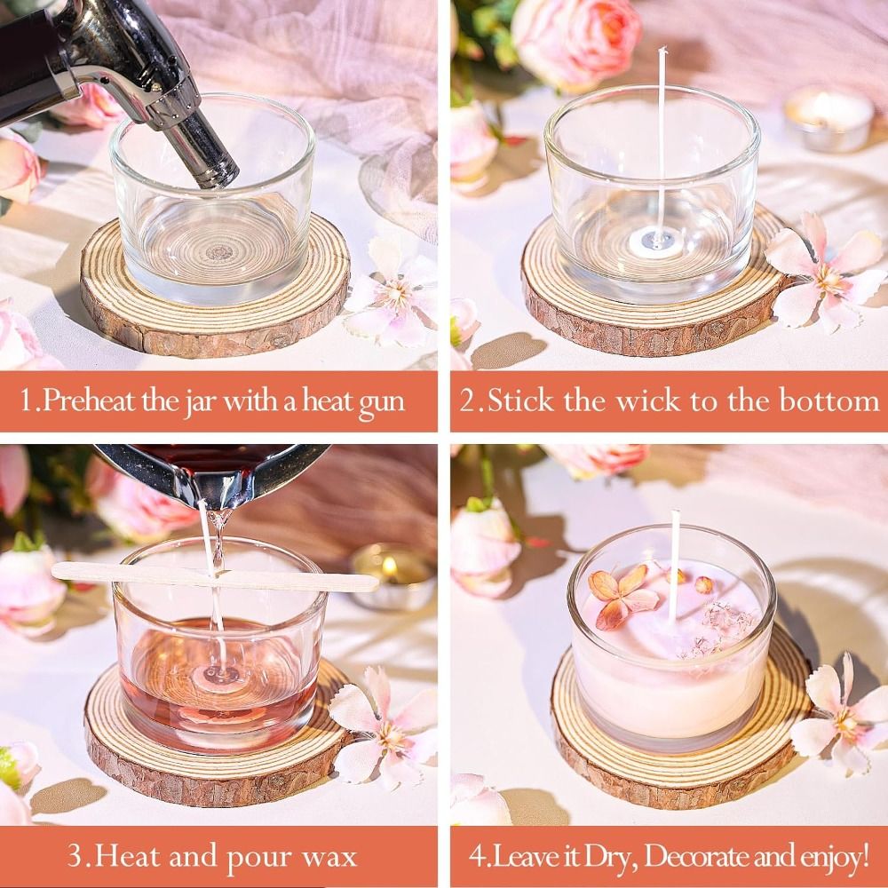 Clear Glass Candle Jars Transp - Candle Making Glass Jars 评论和价格