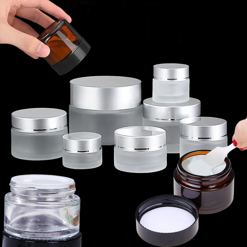 5Pcs 5g-100g Mini Amber Round  - Candle Making Glass Jars 评论和价格