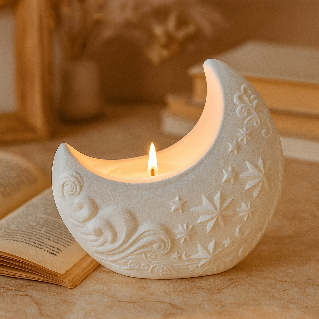 3d Relief Moon Gypsum Resin Mo - Candle Making Process 评论和价格