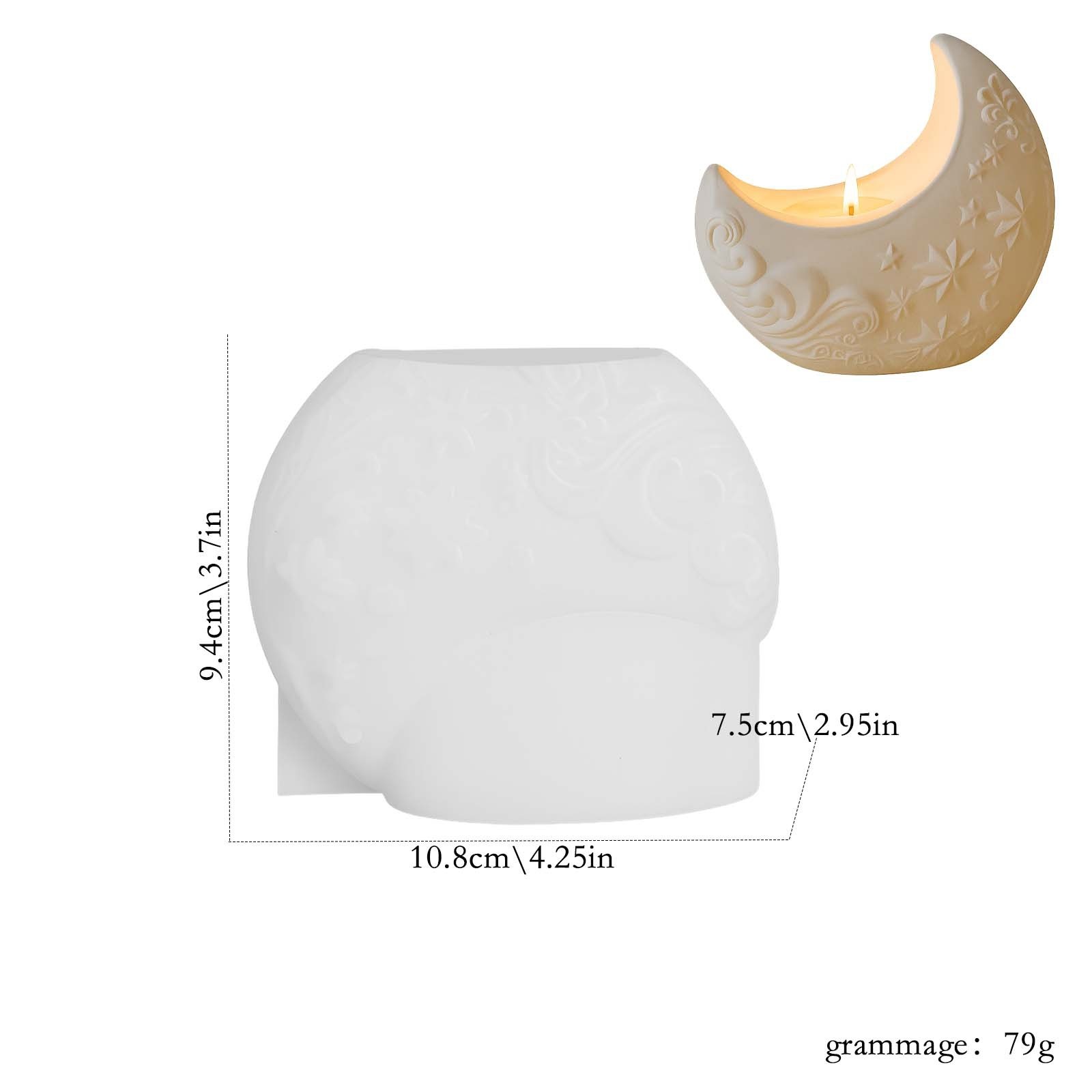 3d Relief Moon Gypsum Resin Mo - Candle Making Process 评论和价格