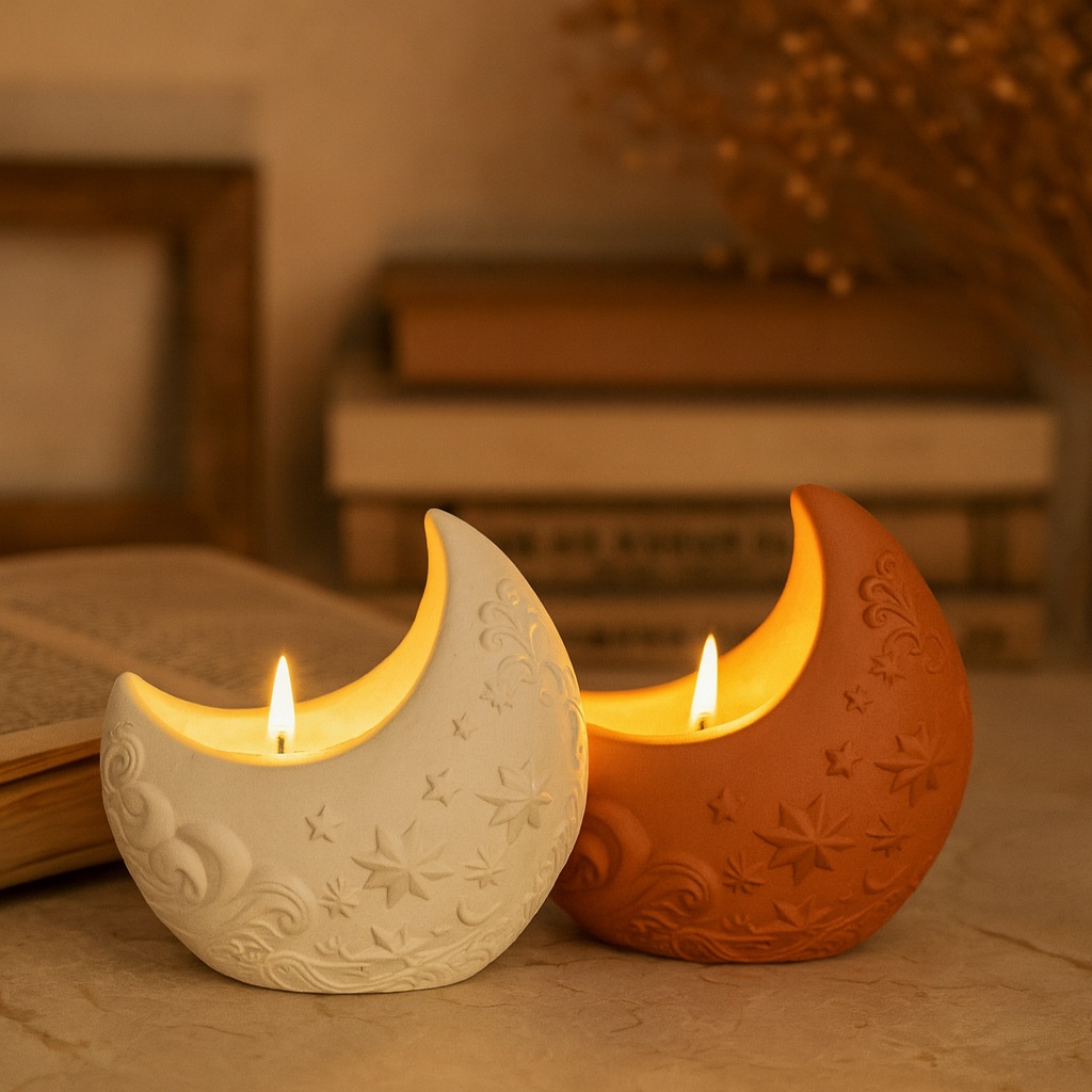 3d Relief Moon Gypsum Resin Mo - Candle Making Process 评论和价格