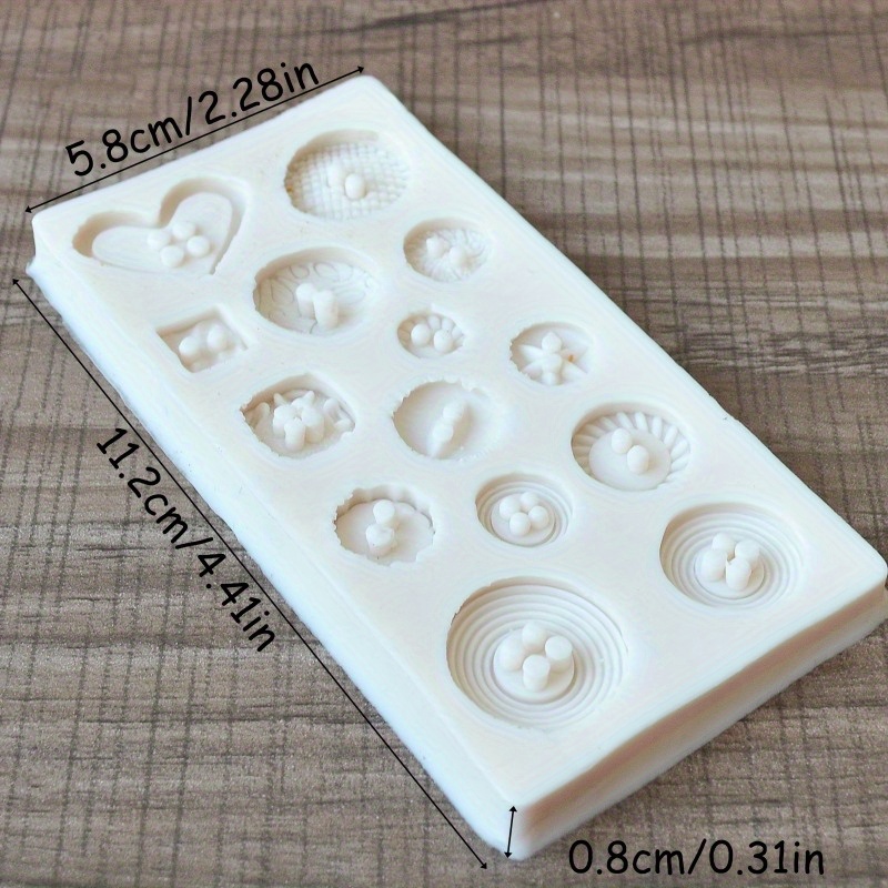 Buttons Shape Silicone Mold Si - Candle Making Supplies 评论和价格