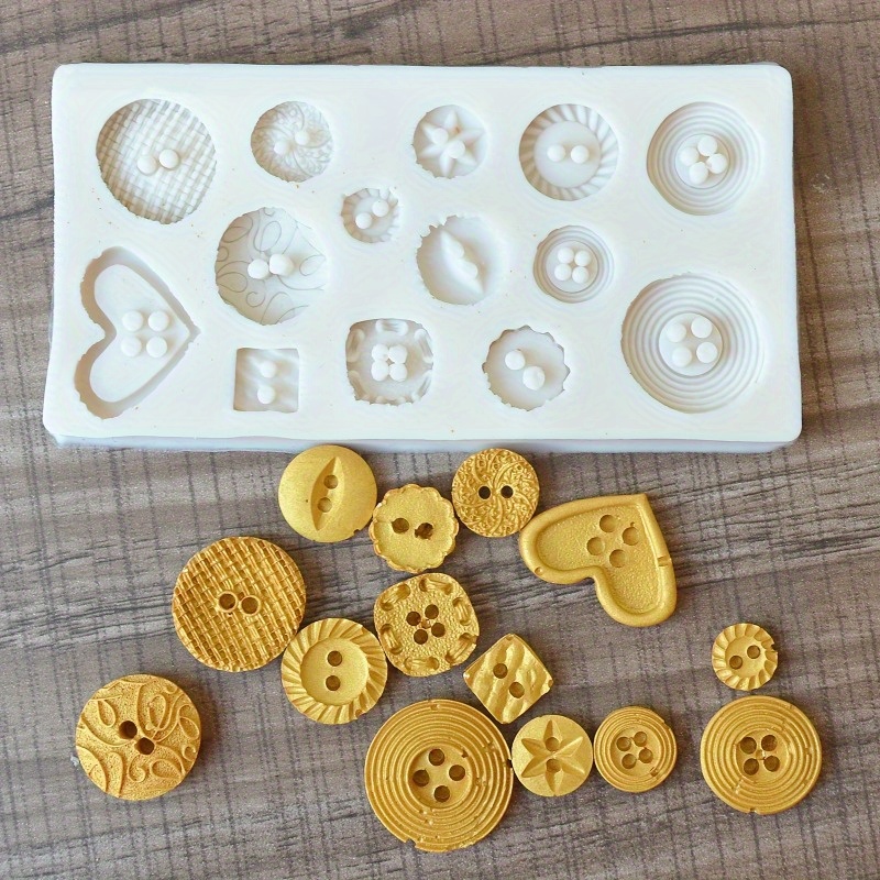 Buttons Shape Silicone Mold Si - Candle Making Supplies 评论和价格