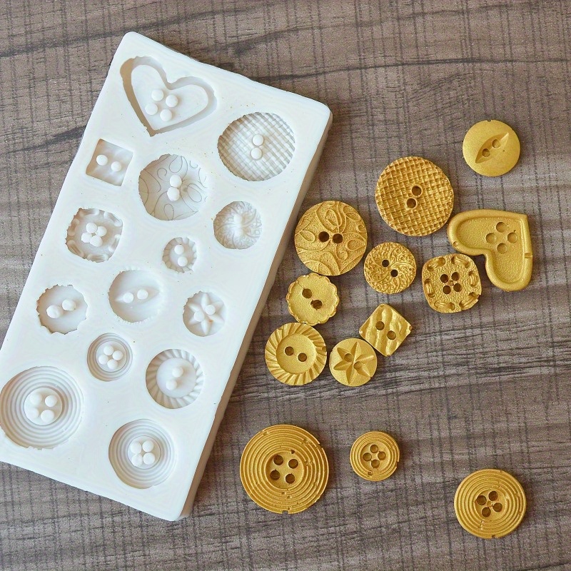 Buttons Shape Silicone Mold Si - Candle Making Supplies 评论和价格