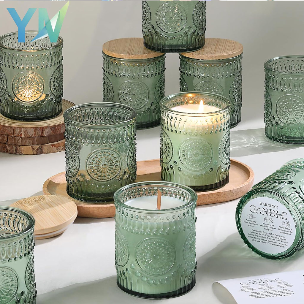 Creative Diamond Cylinder Glas - Candle Making Glass Jars 评论和价格
