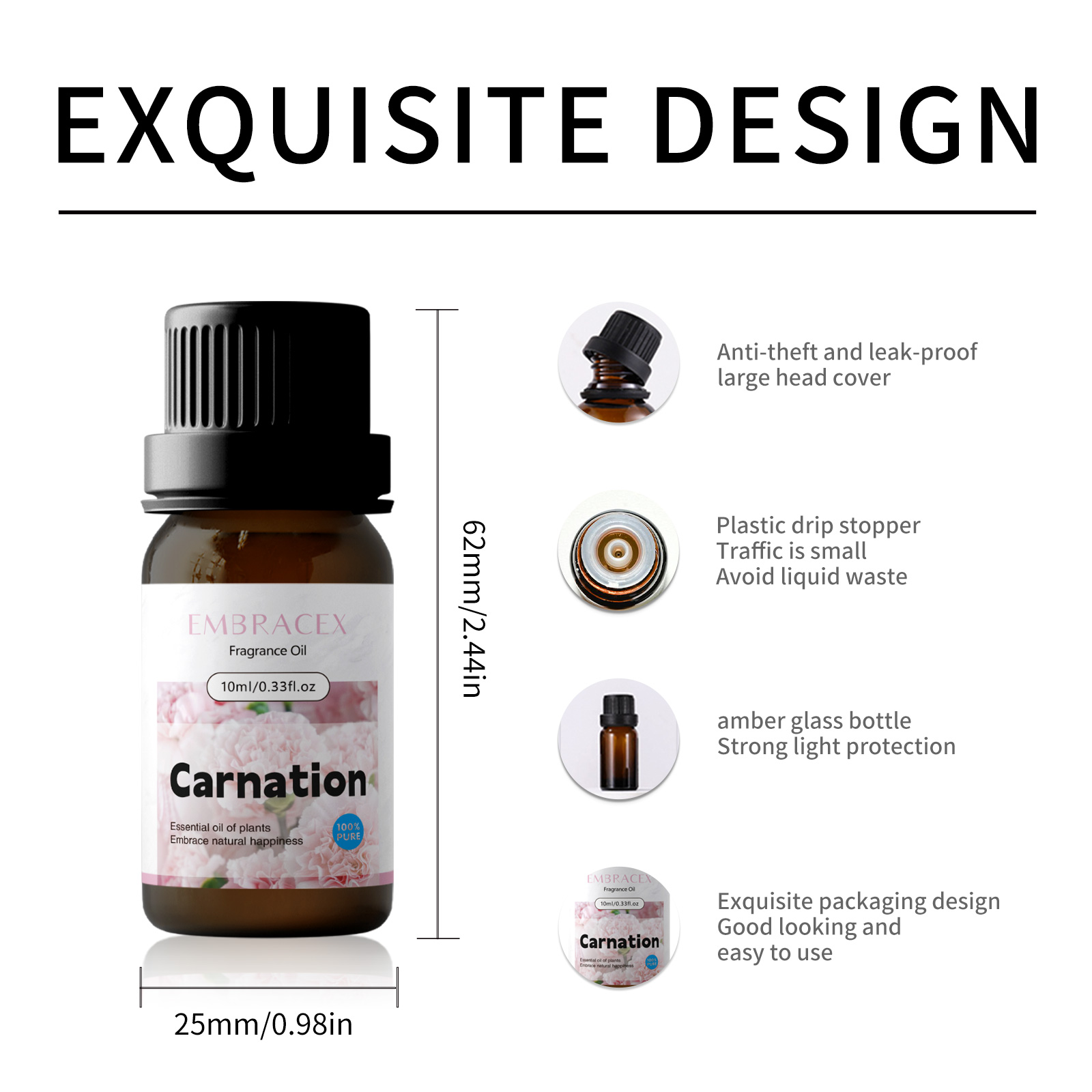 10ml Carnation Essential Oil F - Candle Making Supplies 评论和价格