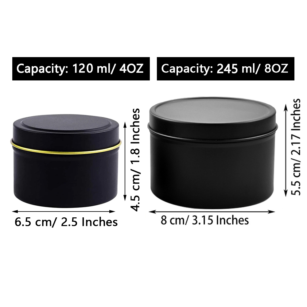 4oz/ 8oz Candle tins with lids - Candle Making Glass Jars 评论和价格