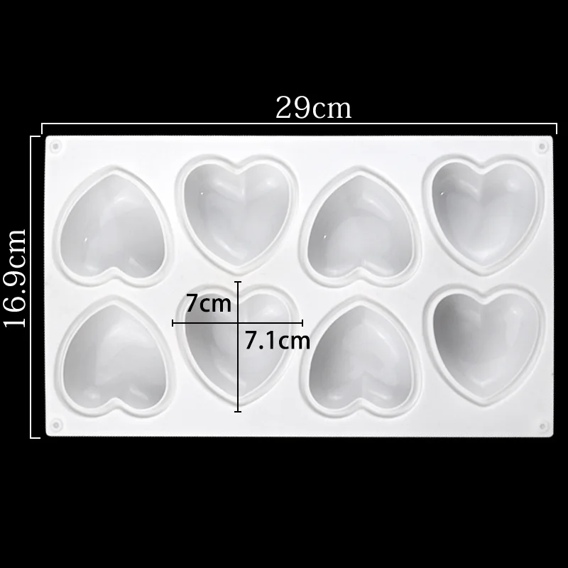 Love Heart Silicone Soap Mold  - Candle Making Workshop 评论和价格