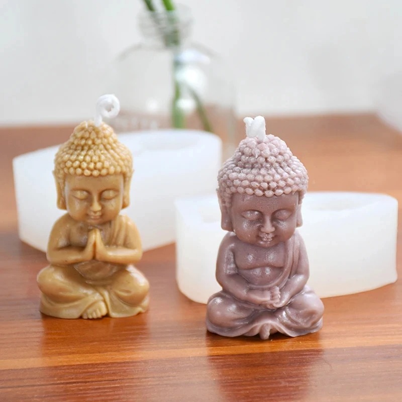 3D Buddha Silicone Candle Mold - Candle Making Process 评论和价格