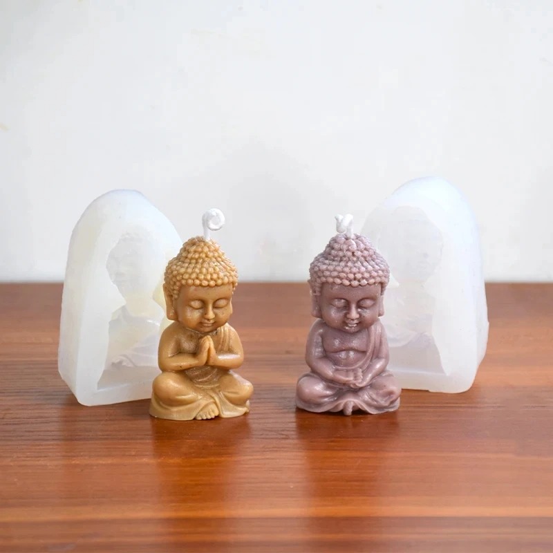 3D Buddha Silicone Candle Mold - Candle Making Process 评论和价格